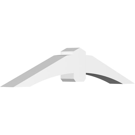 Ekena Millwork Archdale Architectural Grade PVC Gable Bracket, 60"W x 12 1/2"H x 6"D x 6"F, 5/12 Pitch GBP060X13X0606ARC00